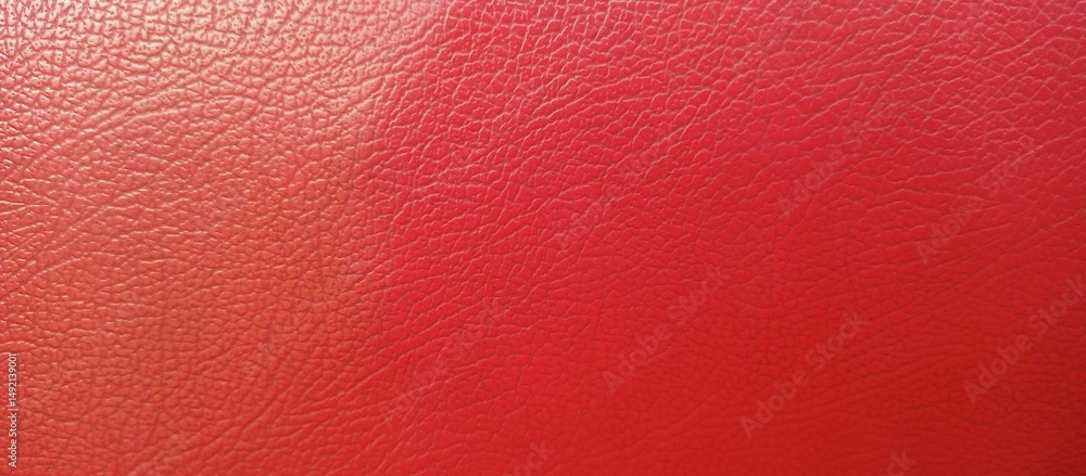 Fototapeta premium Vibrant Bright Red Leather Textured Surface