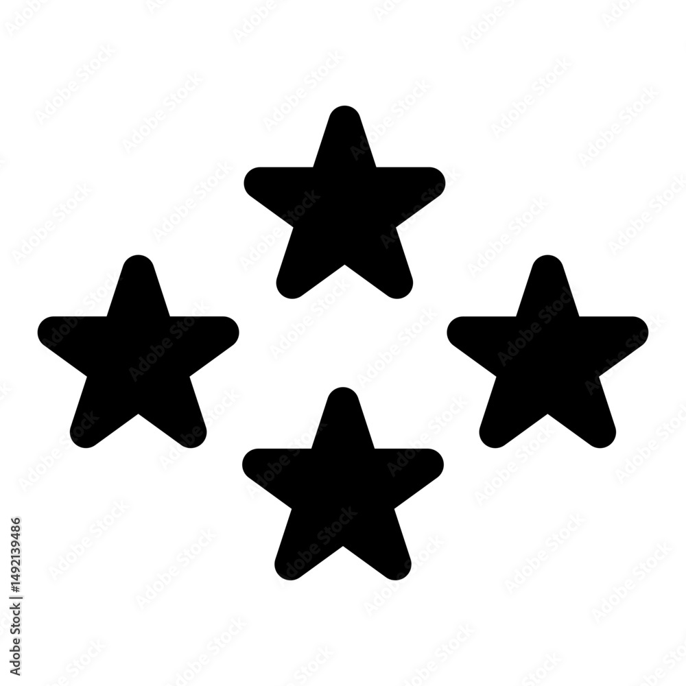 Obraz premium Four star icon