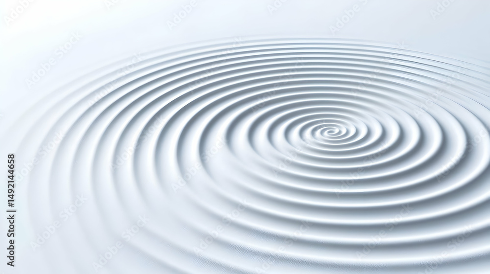 Obraz premium Abstract White Concentric Circles Ripple Pattern