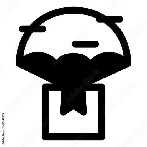 Parachute delivery icon
