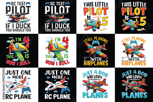 Aviator Pilot Airplane Typography Design Bundle, Airplane shirt, Pilot T-shirt