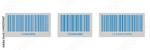 Barcode vector icon set. Retail barcodes collection.