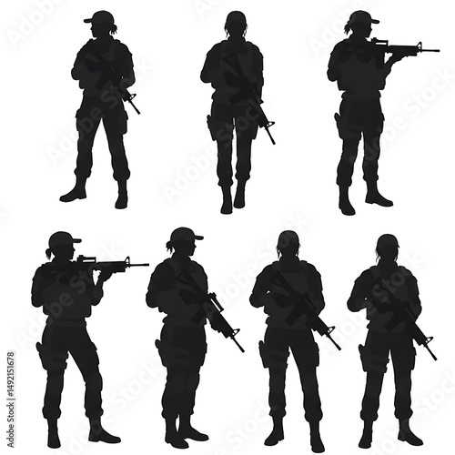 Silent Sentinels: A Soldier's Stance AI Generated