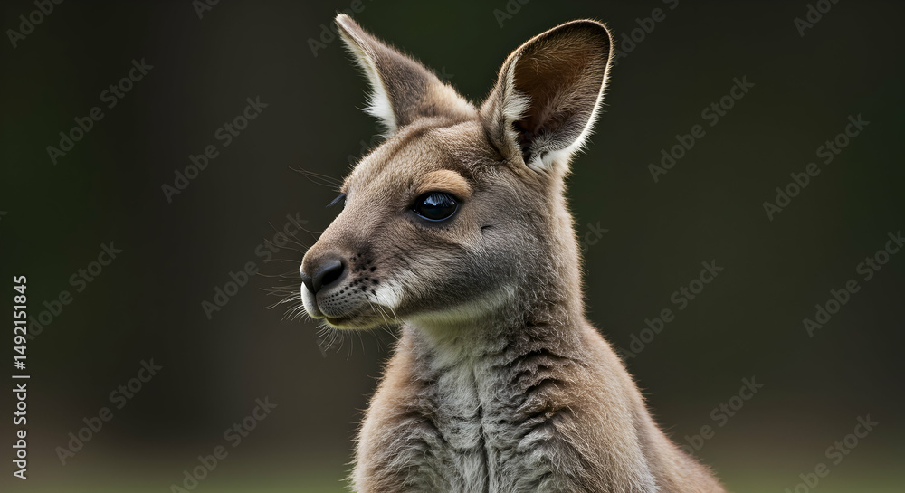 Fototapeta premium kangaroo, joey, marsupial, Young Kangaroo Portrait