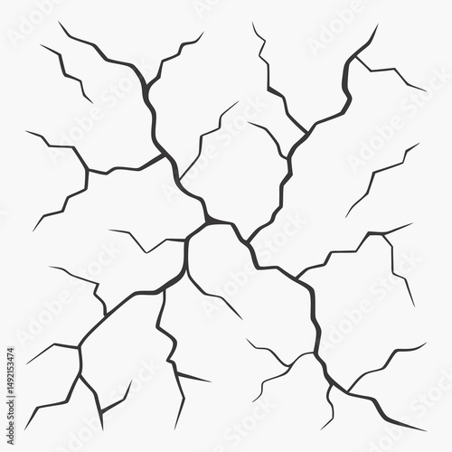 Cracked surface texture seamless pattern