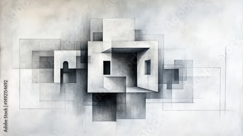 Abstract architectural drawing