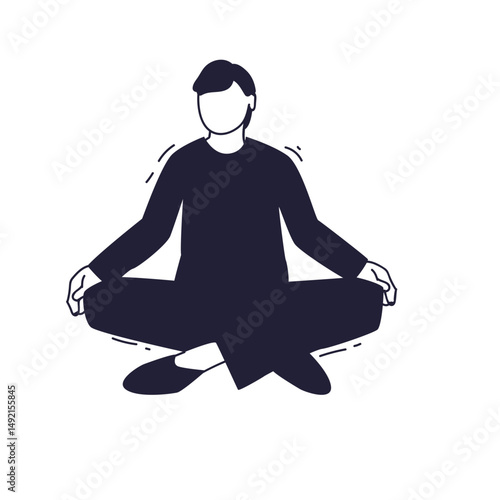 Illustration of a person in Lotus Pose, symbolizing meditation and inner peace.