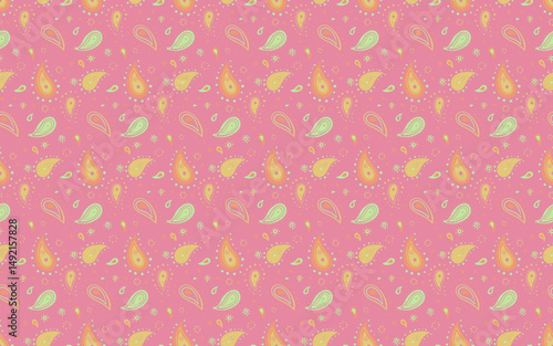 Tiled colourful as paisley growth. Classic buta as card summer. Floral endless by artistic petal.