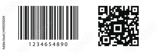qr code vector. fake qr code icon.