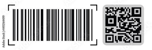 QR code icon vector