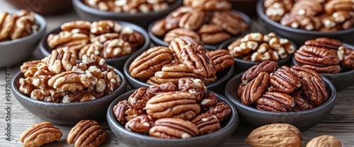 Assorted Nuts in Bowls