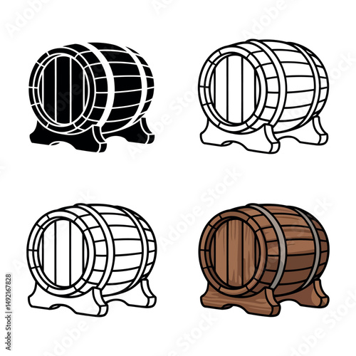 set of barrels