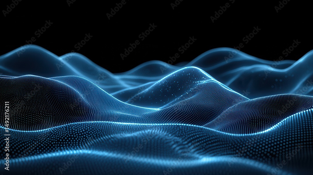 Fototapeta premium Abstract digital landscape (70)