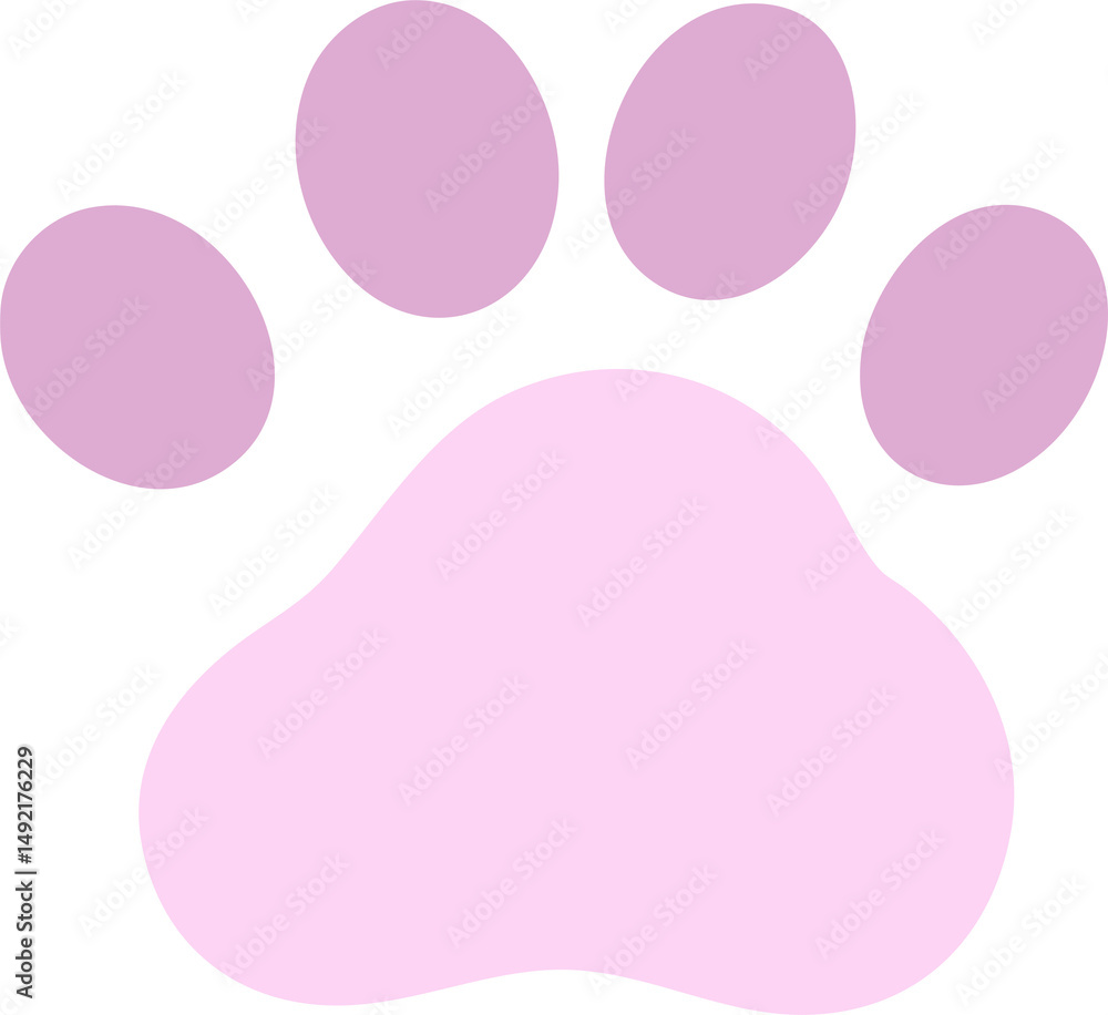 Cute Cat Paw Prints Clipart Set Cute Cat Paw Prints Clipart Set