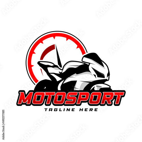 motorsport motorcycle logo design abstract