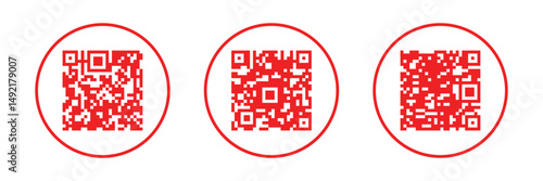 QR codes for smartphone. QR code with inscription scan me with smartphone. Scan me icon. Scan qr code icon for payment. Eps 10.