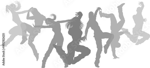 Dancers Silhouette Street D...