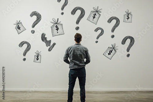 Financial uncertainty and decision-making.  A person confronts many financial questions