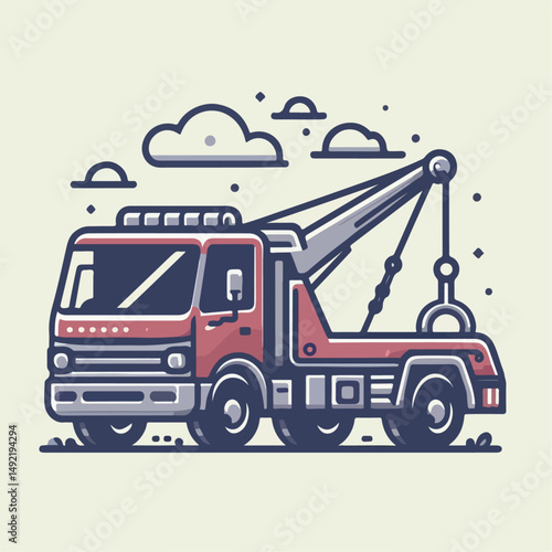 tow truck vector illustration 