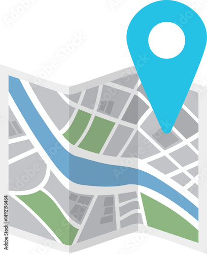 マッピングされた地図のイラスト