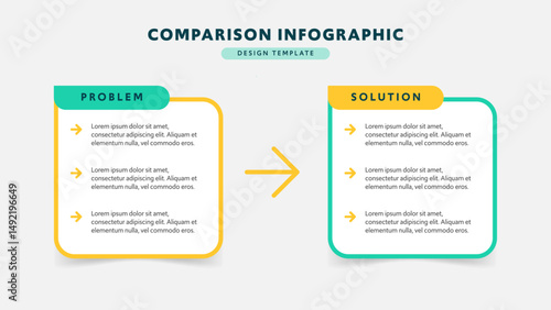 Challenge and Solution Comparison Table Business Infographic