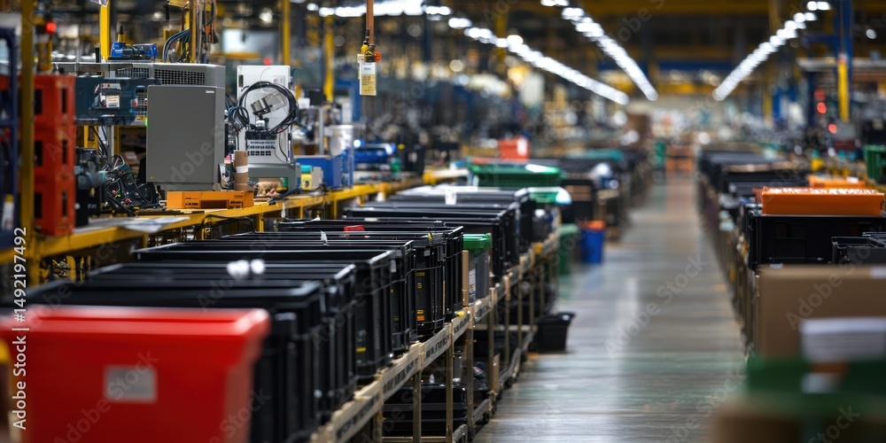 Fototapeta premium How U.S. tariffs on Chinese goods lead to the reshaping of global supply chains and manufacturing hubs