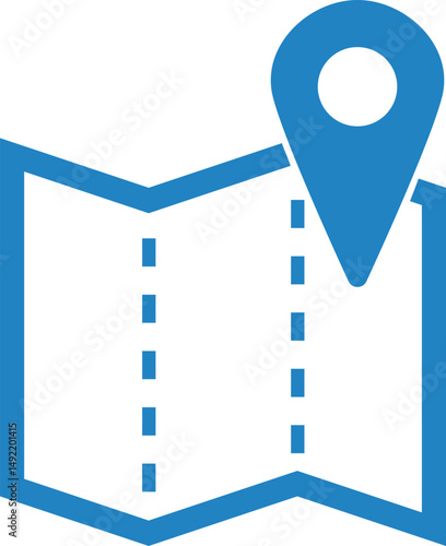 マッピングされた地図のアイコンイラスト