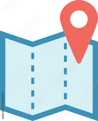マッピングされた地図のアイコンイラスト
