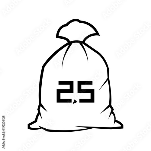 Islamic Zakat Donation Simple Line Icon Logo Symbol	