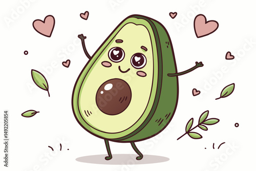 12 avocado character, cute avocado mascot, cartoon avocado figure, happy avocado creature, avocado humanoid, avocado plush toy, adorable avocado with arms and legs, smiling avocado avatar, kawaii avoc