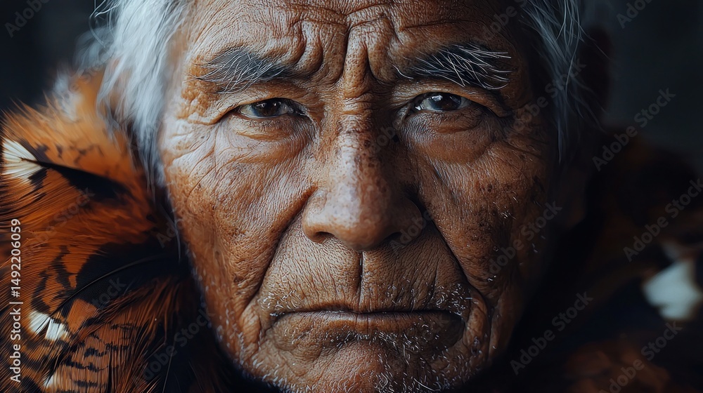 Close-up portrait of an elder Close-up portrait of an elder