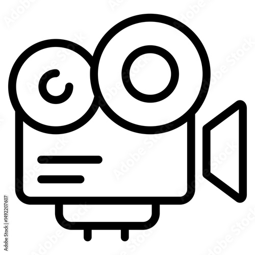Camera movie icon in vector illustration