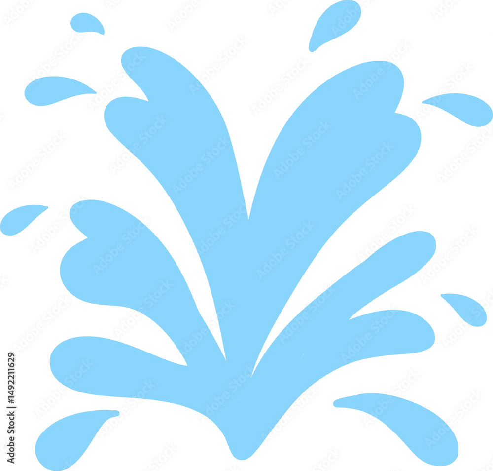 Obraz premium 飛び込みの水しぶきベクターイラスト