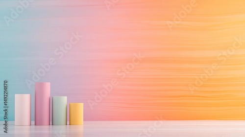 Vibrant pastel storm, glossy modern style, side profile, capturing growth and progress.