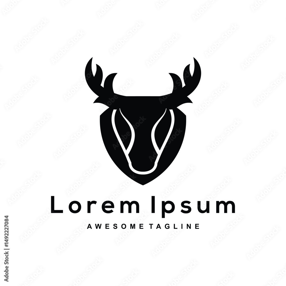 Deer Silhouette logo Deer Silhouette logo