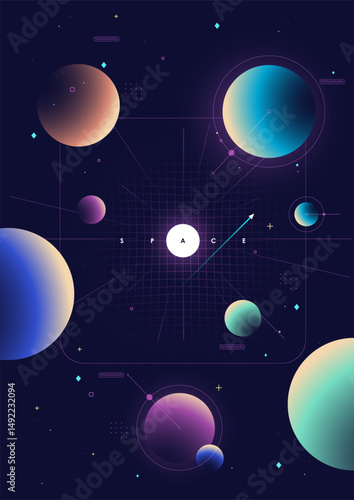 Stylish cosmic theme for professional layouts. A refined color scheme enhances the exploration concept.
