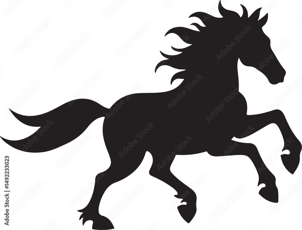 Running Horse Silhouette Bundle Running Horse Silhouette Bundle