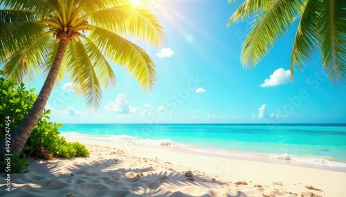 Bright, sunny day background Ideal for summer, vacation, or happy themes , energy, clear