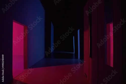 Vibrant AI-generated abstract rainbow spectrum with flowing multicolor wave pattern glowing light rays and dynamic linear effects on dark black background digital artwork