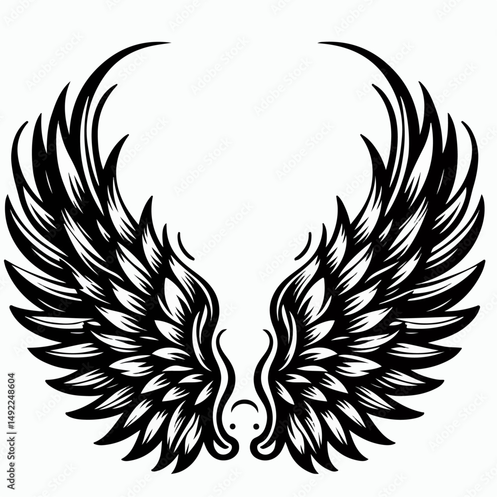 Obraz premium wings tattoo design