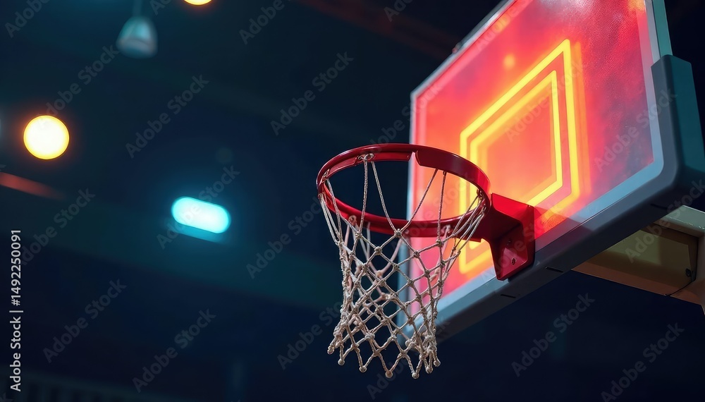 Close-up of basketball backboard, net, and hoop , hoop, practice Close-up of basketball backboard, net, and hoop , hoop, practice