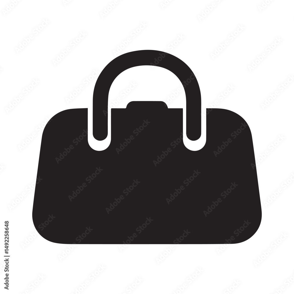 Simple Handbag Silhouette Icon Simple Handbag Silhouette Icon