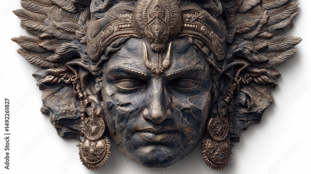 Indoor gallery showcasing a detailed close-up of artistic lord shiva sculpture textures Indoor gallery showcasing a detailed close-up of artistic lord shiva sculpture textures