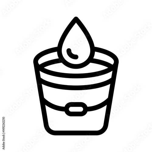 water bucket line icon