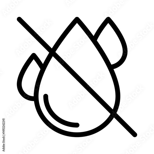 water drop line icon