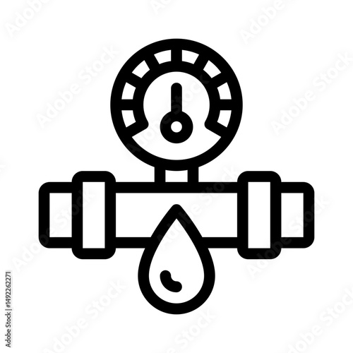 water meter line icon