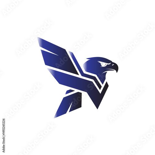 Blue Eagle Head Logo Design