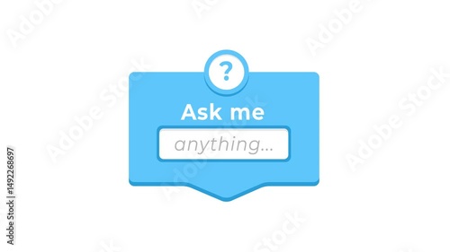 Ask me anything animated social media lower third with question mark and green screen