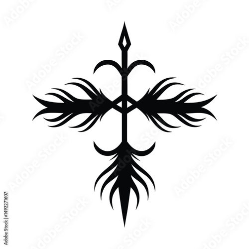 Leviathan Cross Imprinted on Phoenix Feathers