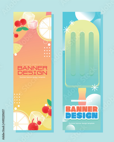 시원한 여름 이벤트 현수막 배너 07
